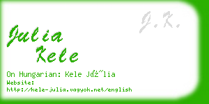 julia kele business card